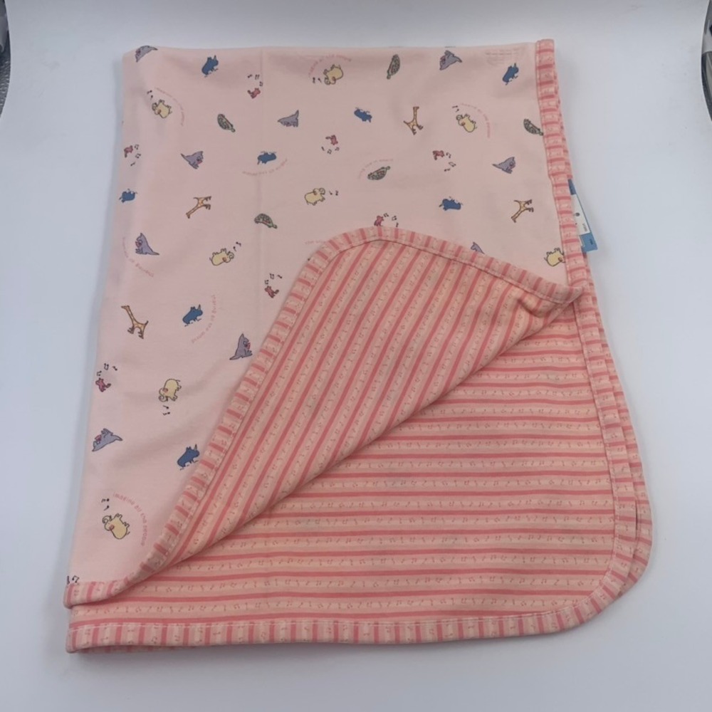 Carter's John Lennon Receiving Blanket Baby OS Pink NEW Real Love Animal Music